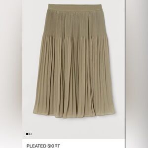 Zara🖤Knee-length skirt in airy chiffon with a high elastic ribbed waistband SZ 4